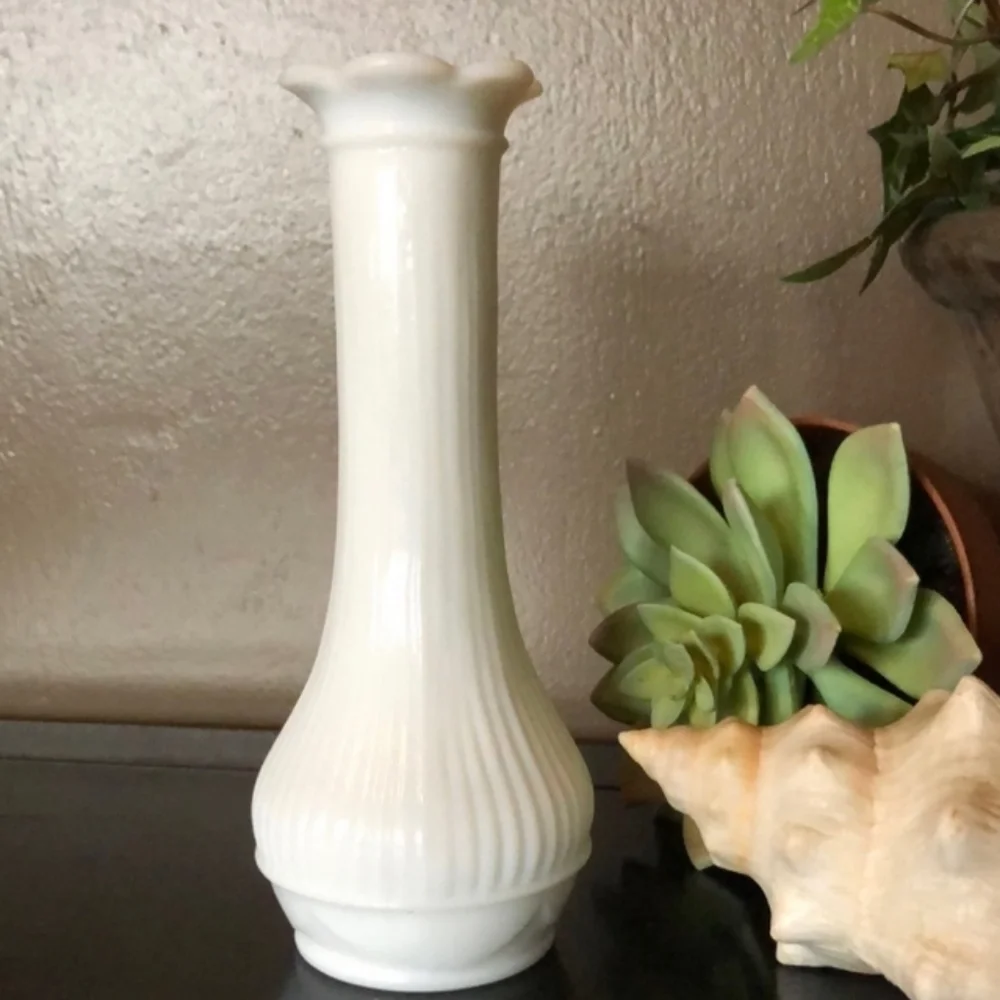 Vintage 2 Randall Glass Vases -White-EUC - Picture 6 of 13
